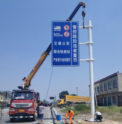 湖南双悬臂标志杆、交通标志杆制作、门架立柱加工厂家